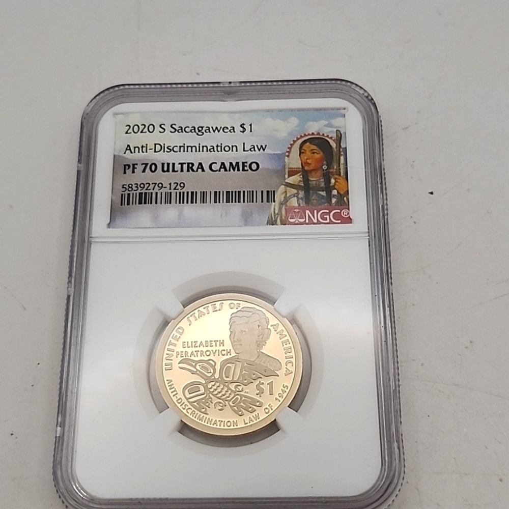 2020 S Sacagawea Dollar Anti Discrimination Law Pf70 Ultra Cameo NWT